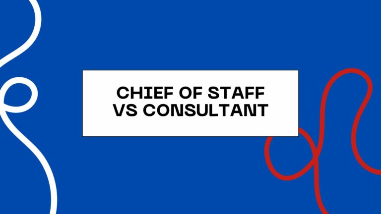 chief of staff différence consultant